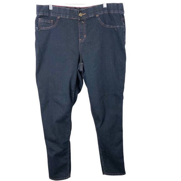 Lane Bryant Women's Dark Wash Pull-On Jeans Stretchy Jeggings Size 18 - Picture 1 of 7